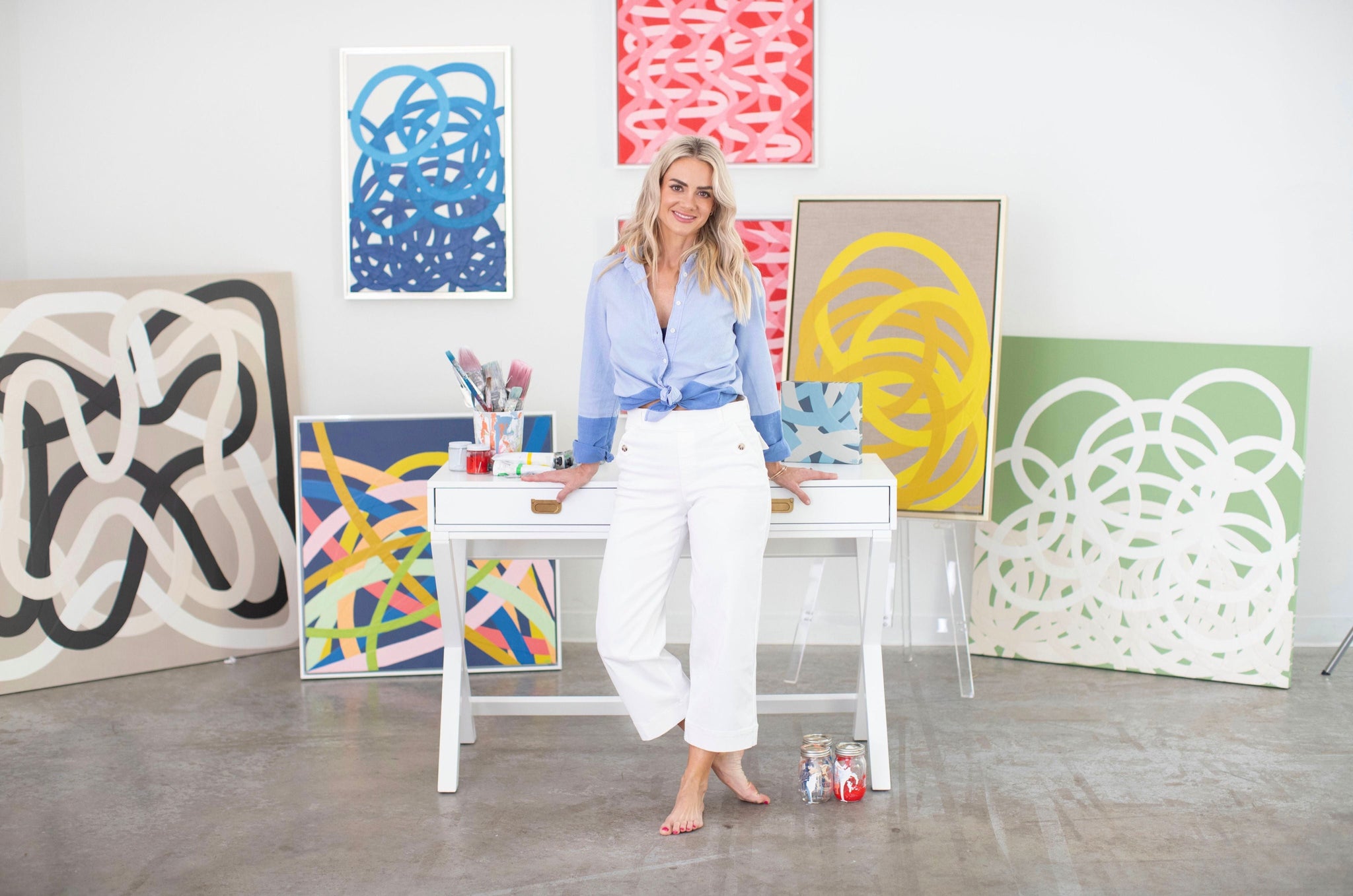 Framing Works on Canvas with Artist Hillary Howorth and Anne the Framer