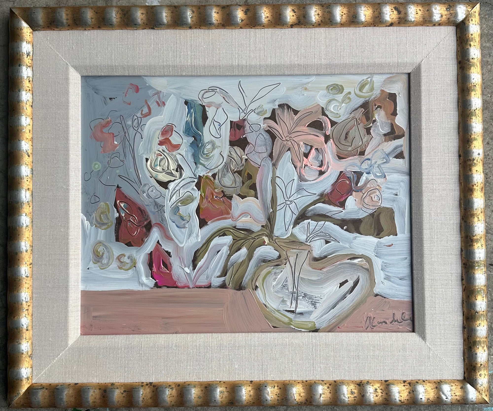 Pink and Green Flowers