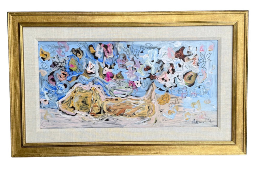 Puppy In a Blue Room