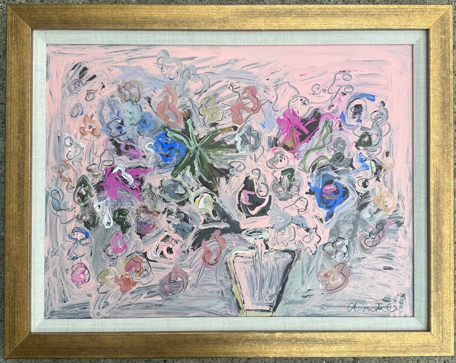 Flowers in a Pink Room