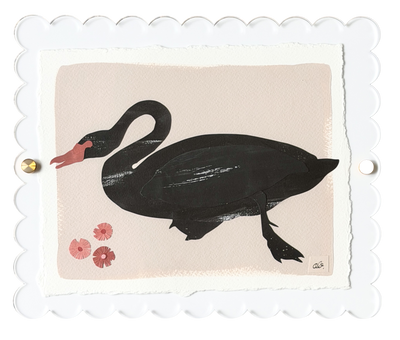 Black Swan on Pink