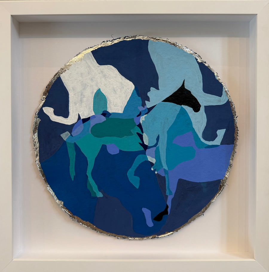 Blue Tangled Horses I