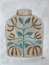 Brown Floral Vase