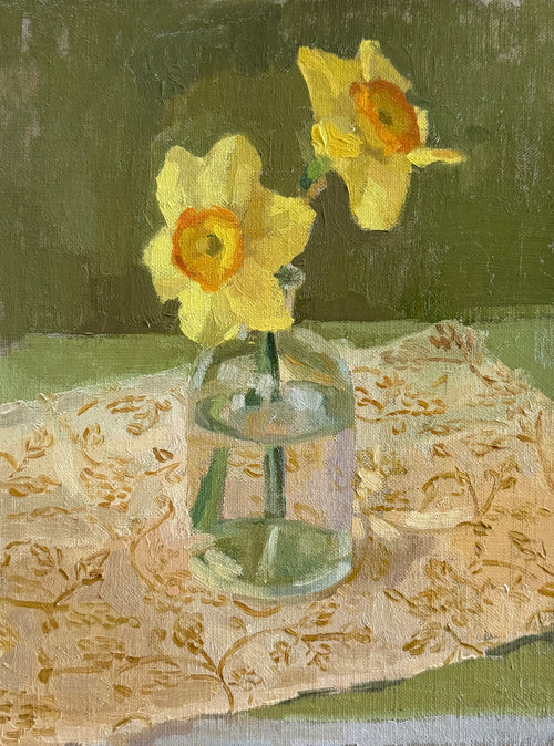 Daffodils on Green