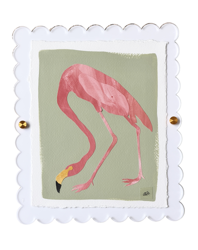 Flamingo on Green