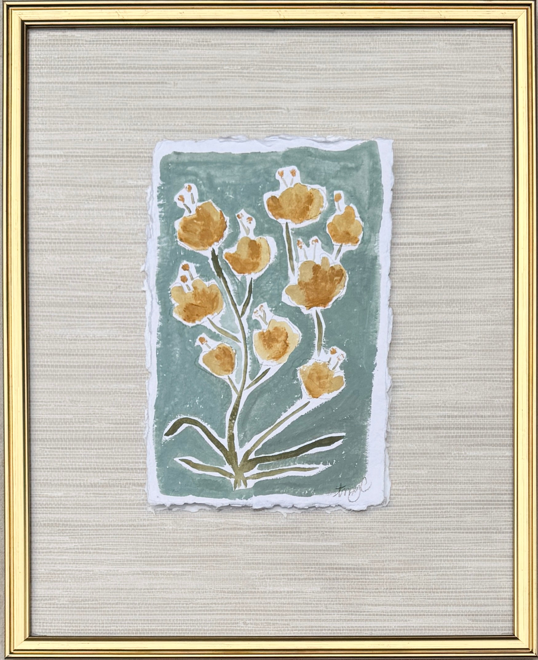 Golden Orchid on Paper III