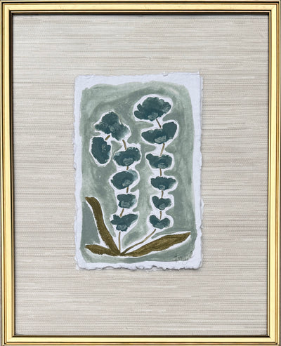 Indigo Botanical on Paper III