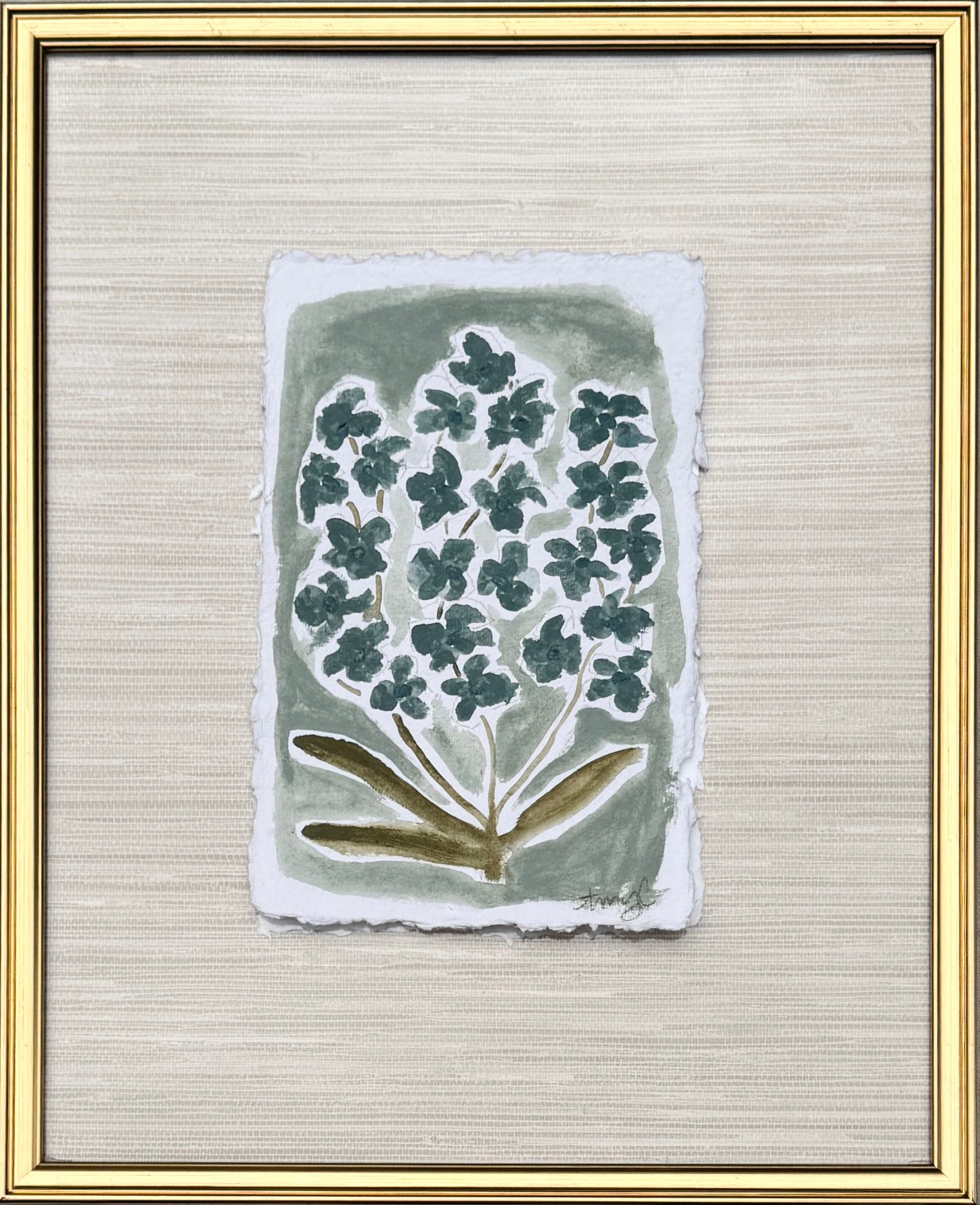 Indigo Botanical on Paper II