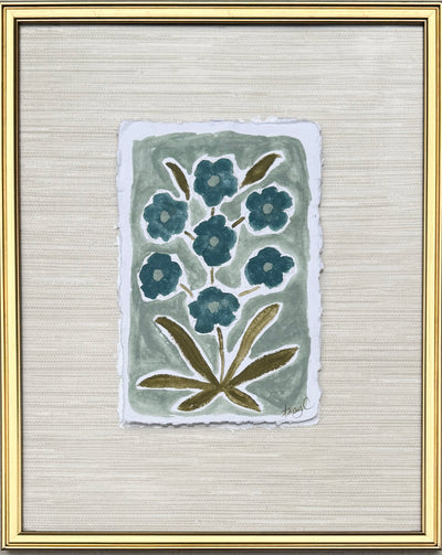 Indigo Botanical on Paper I