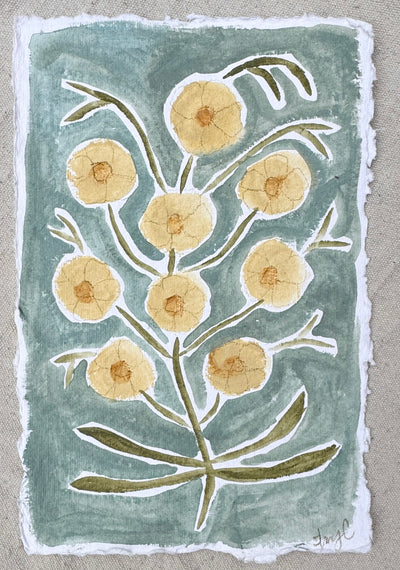 Golden Orchid on Paper II