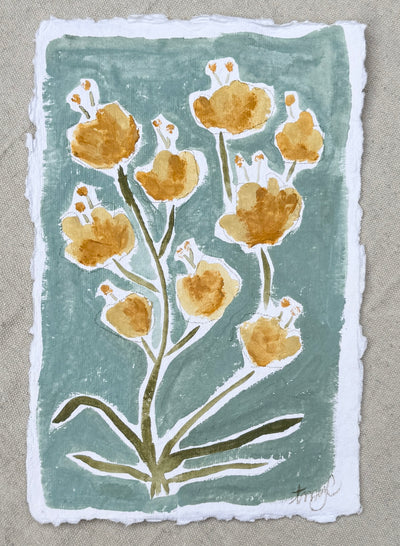 Golden Orchid on Paper III