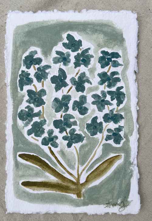 Indigo Botanical on Paper II