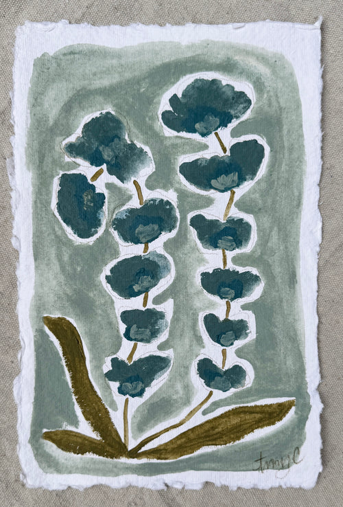 Indigo Botanical on Paper III