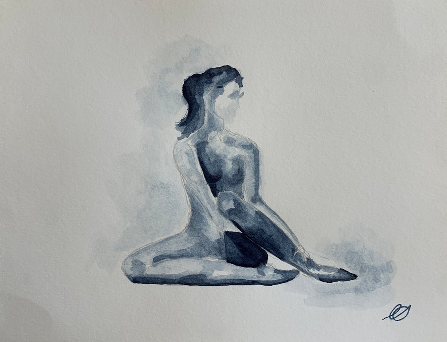 Indigo Figure Study No. 1