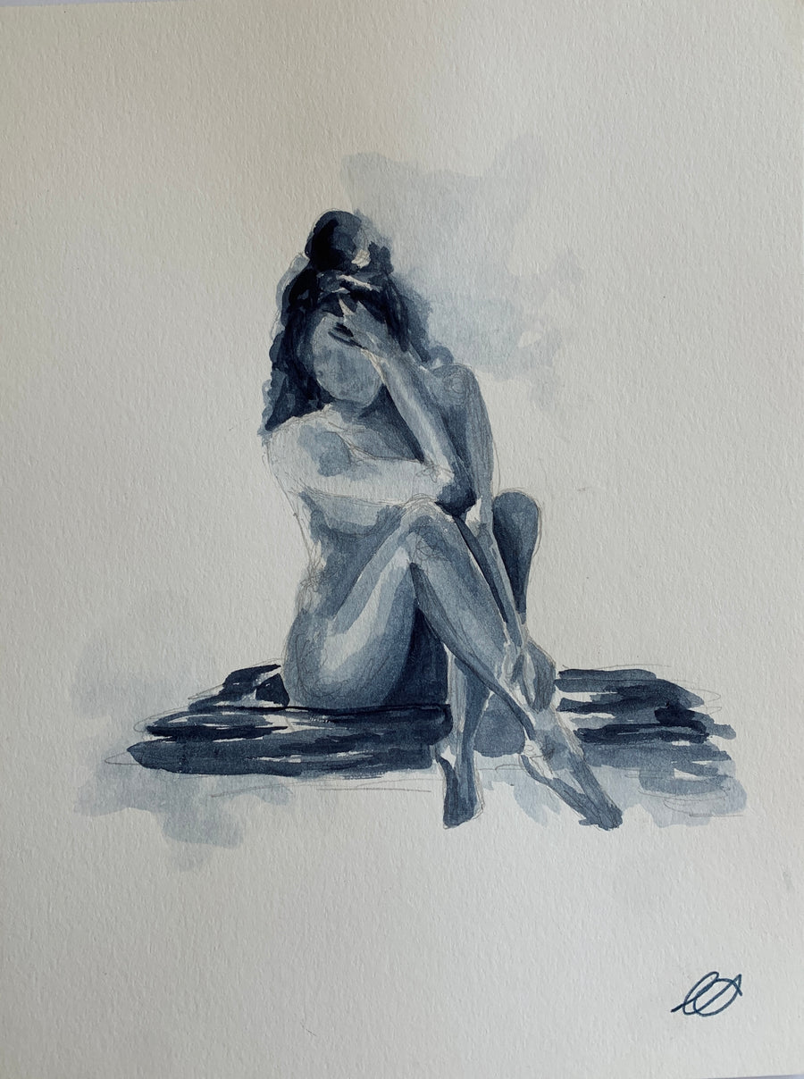 Indigo Figure Study No. 2