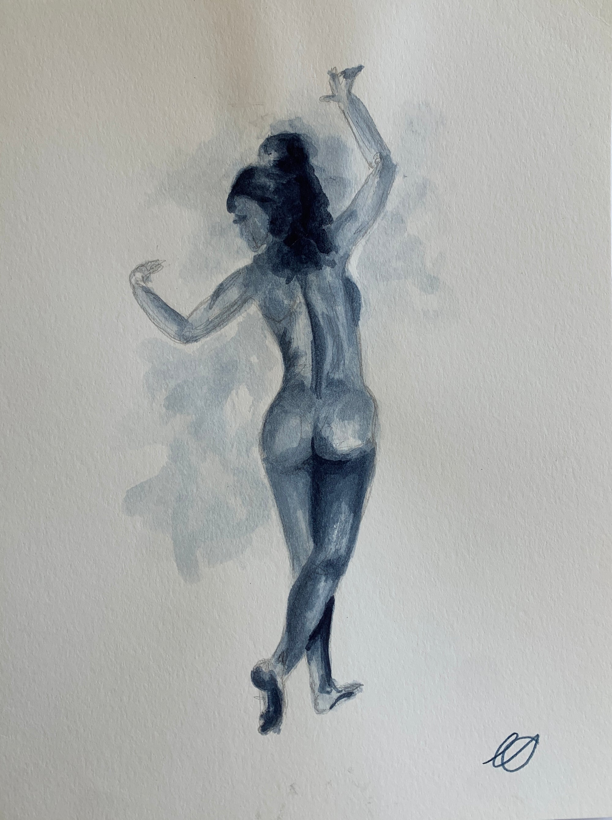 Indigo Figure Study No. 3