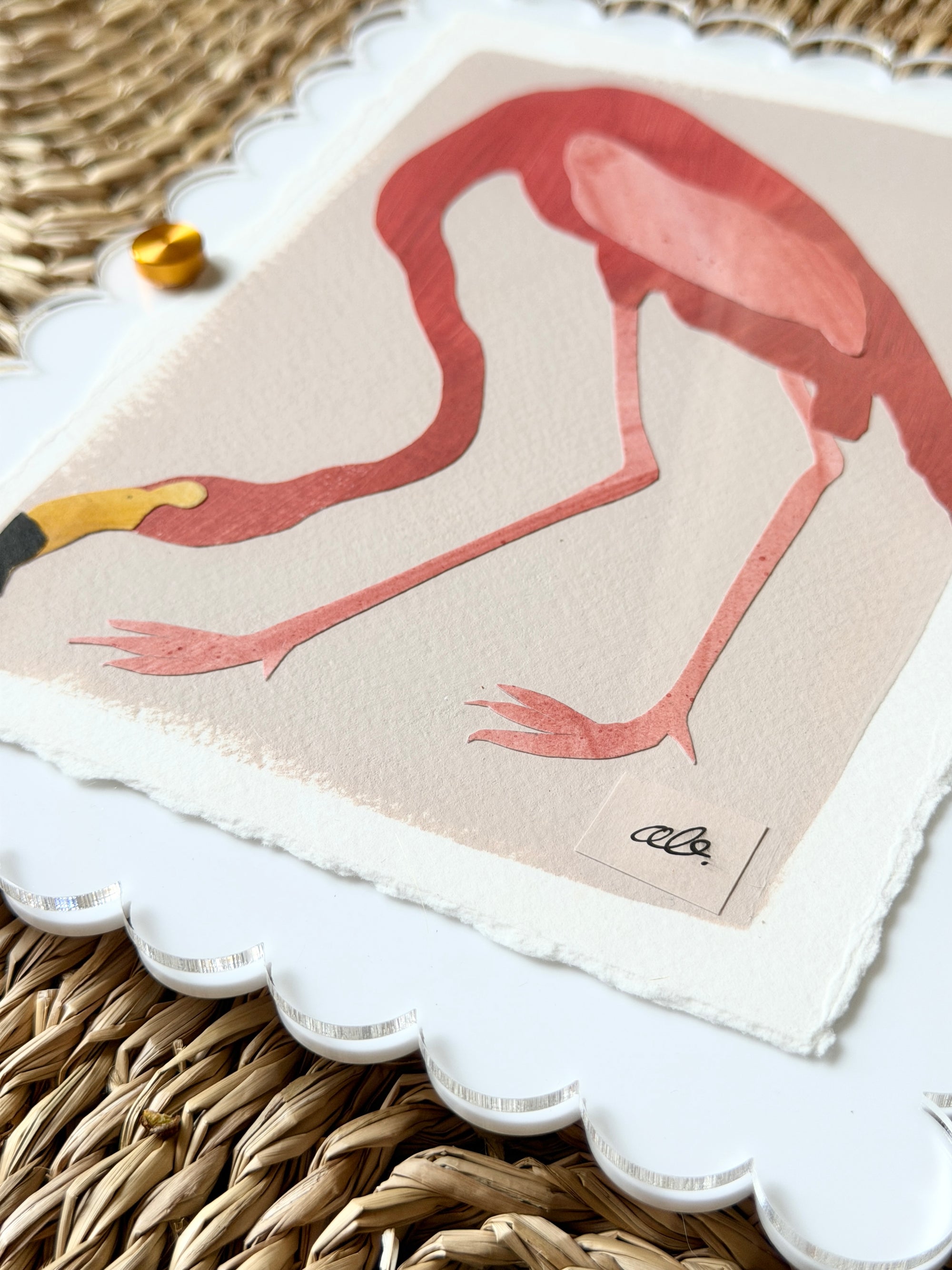 Mini Flamingo on Pink
