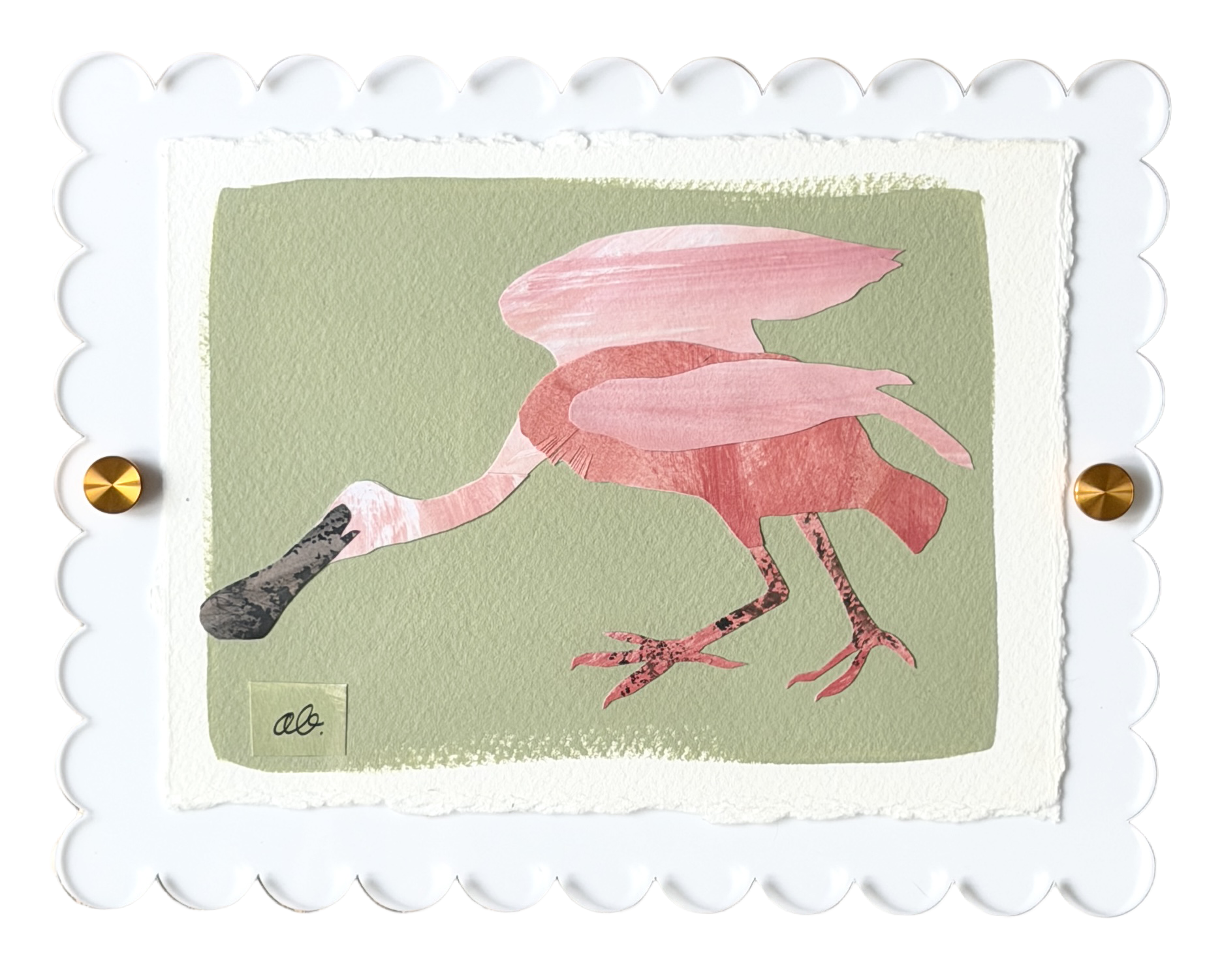 Mini Spoonbill on Green