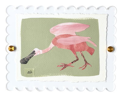 Mini Spoonbill on Green