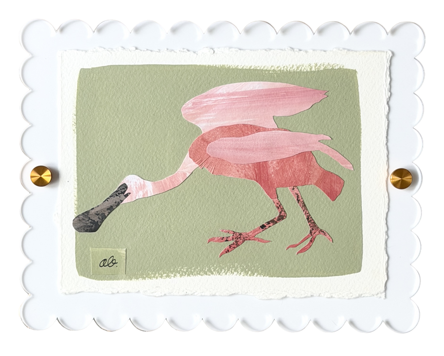 Mini Spoonbill on Green