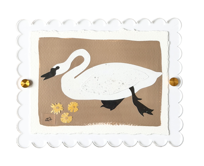 Mini Swan on Brown