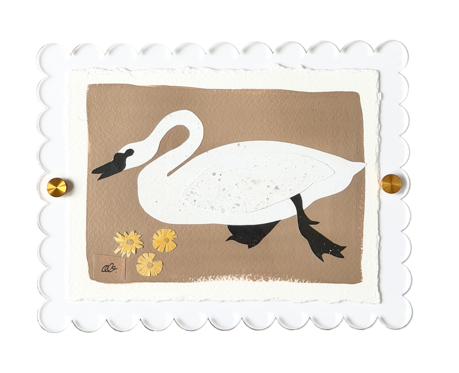 Mini Swan on Brown