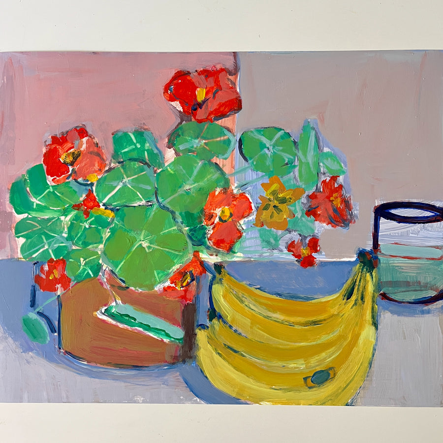 Nasturtiums with Bananas