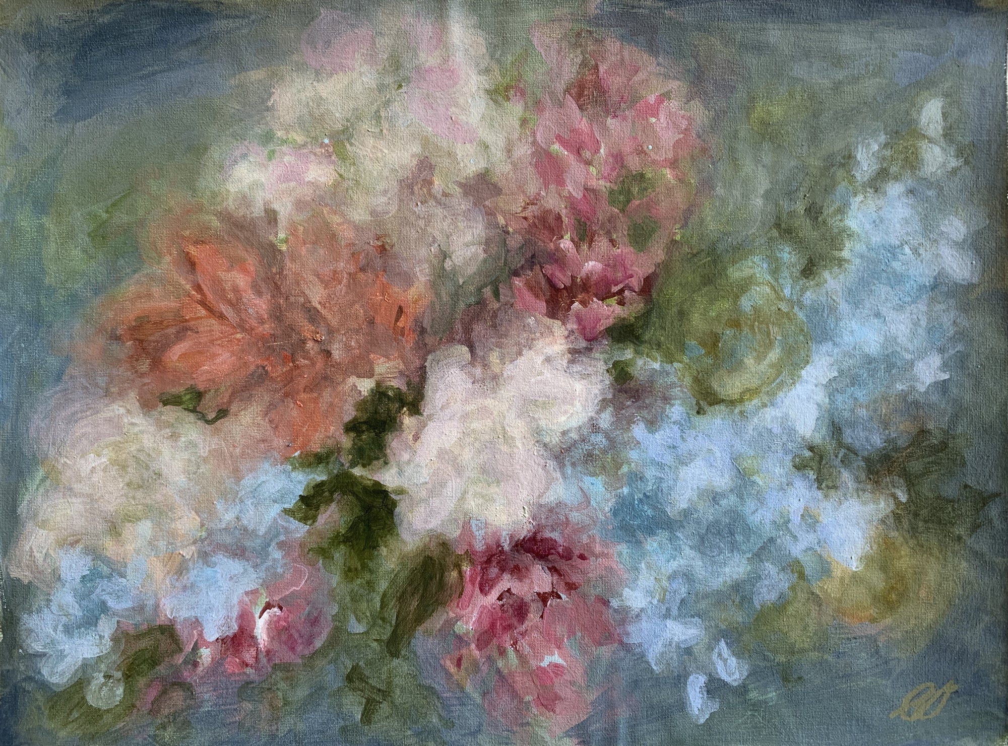 Orange Jubilee and Hydrangea