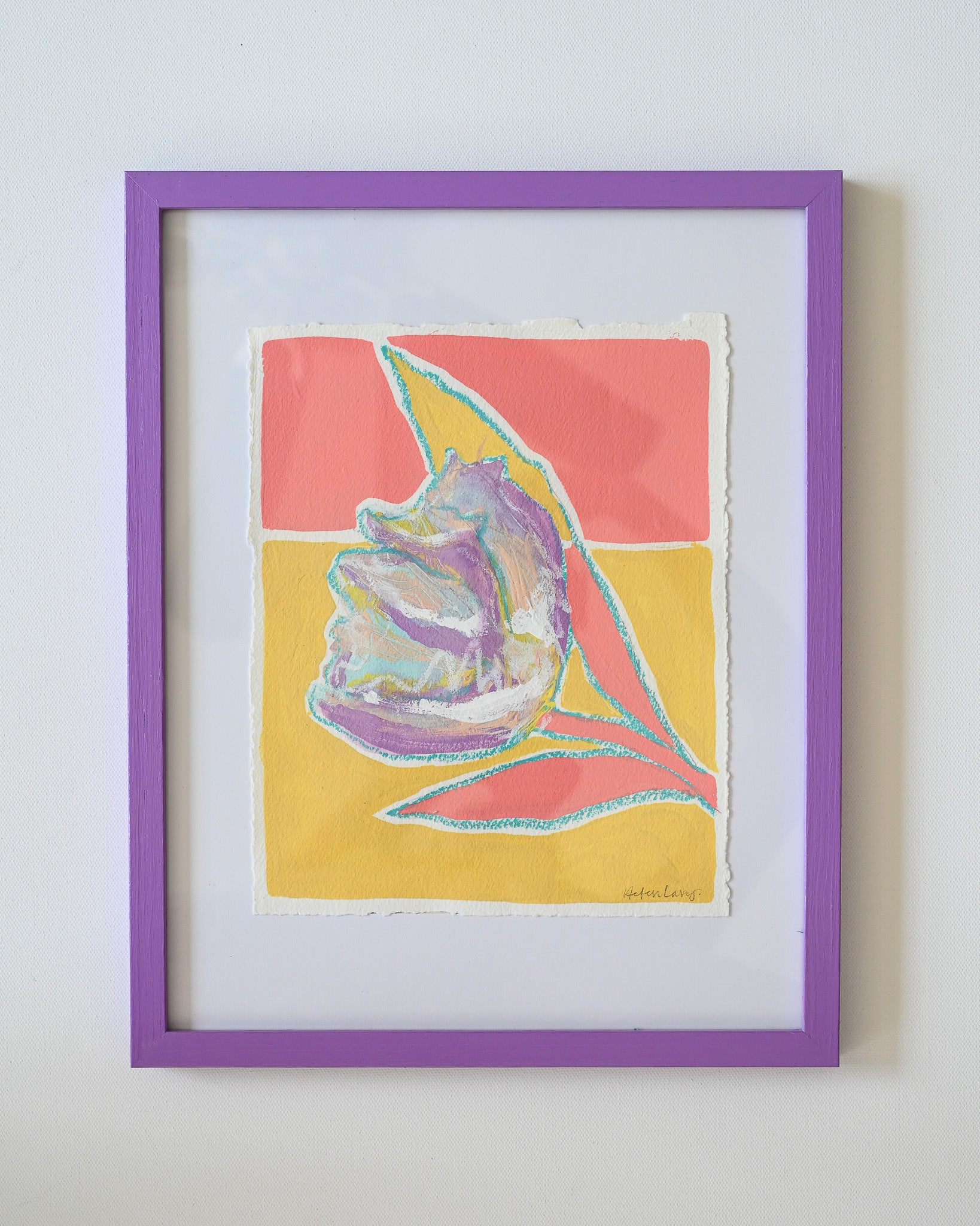 Purple Tulip on Coral 2