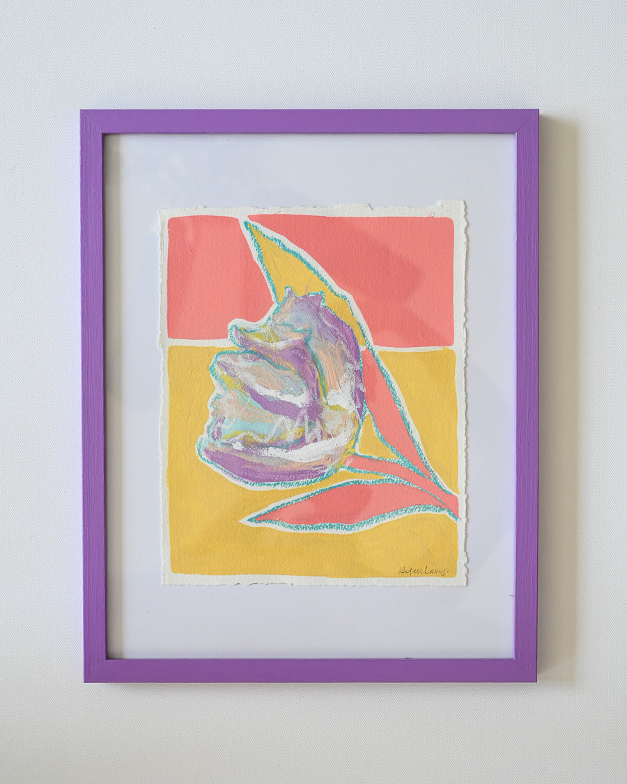 Purple Tulip on Coral 2