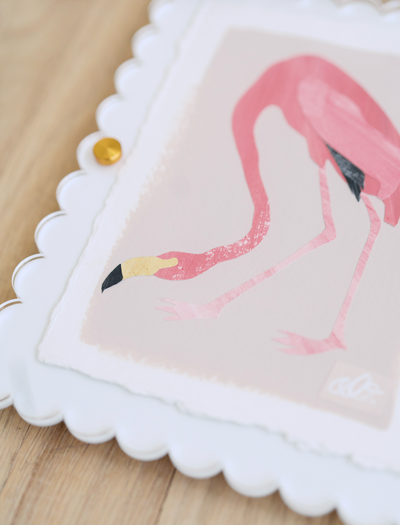Mini Flamingo on Pink