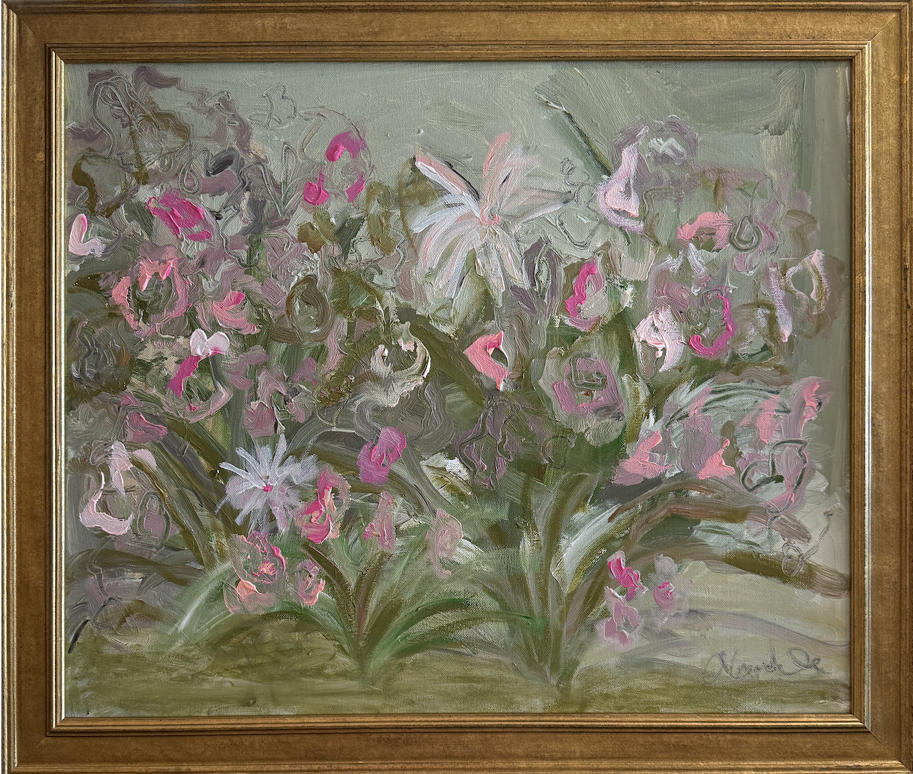 Pink and Green Florals