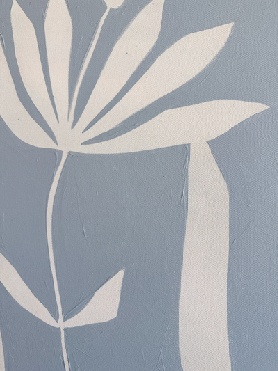 Floral Duet in Powder Blue