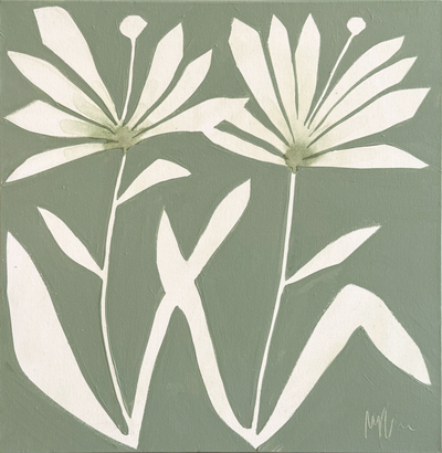Floral in Dusty Sage No. 1