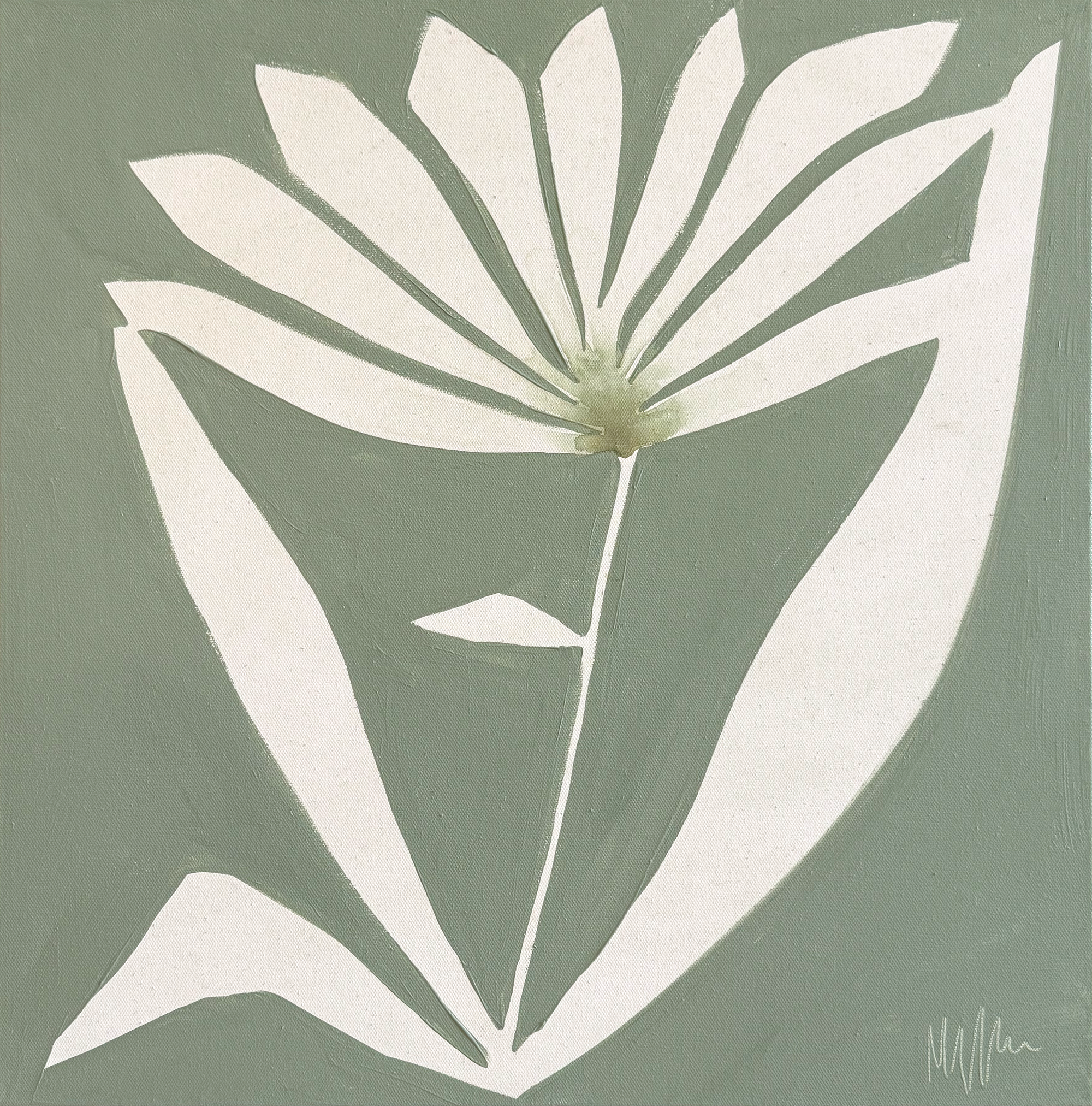 Floral in Dusty Sage No. 2