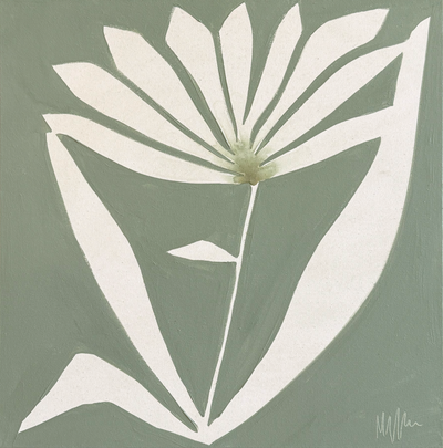 Floral in Dusty Sage No. 2