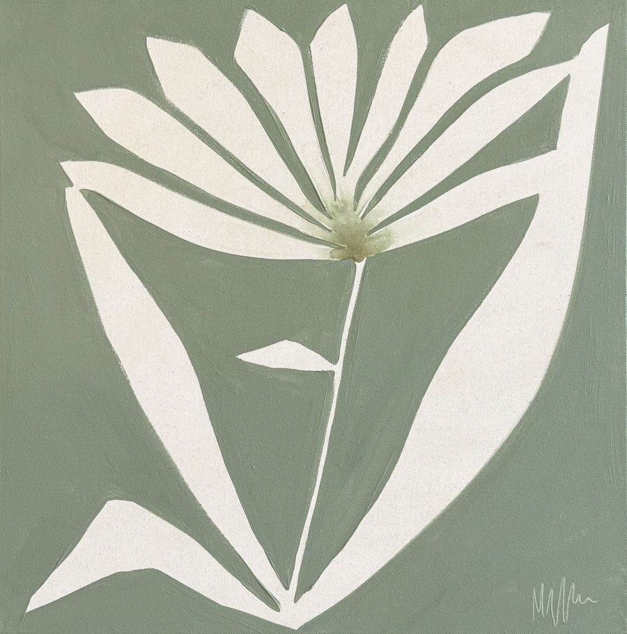 Floral in Dusty Sage No. 2
