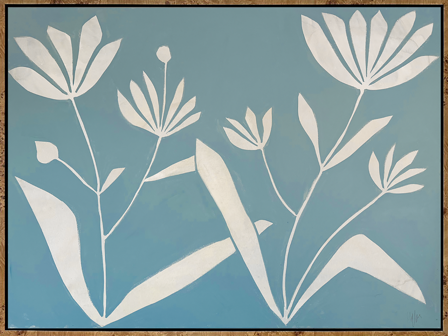 Floral in French Blue