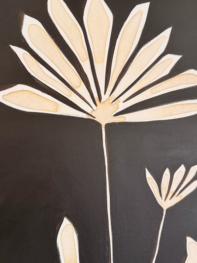 Floral Trio in Dark Umber